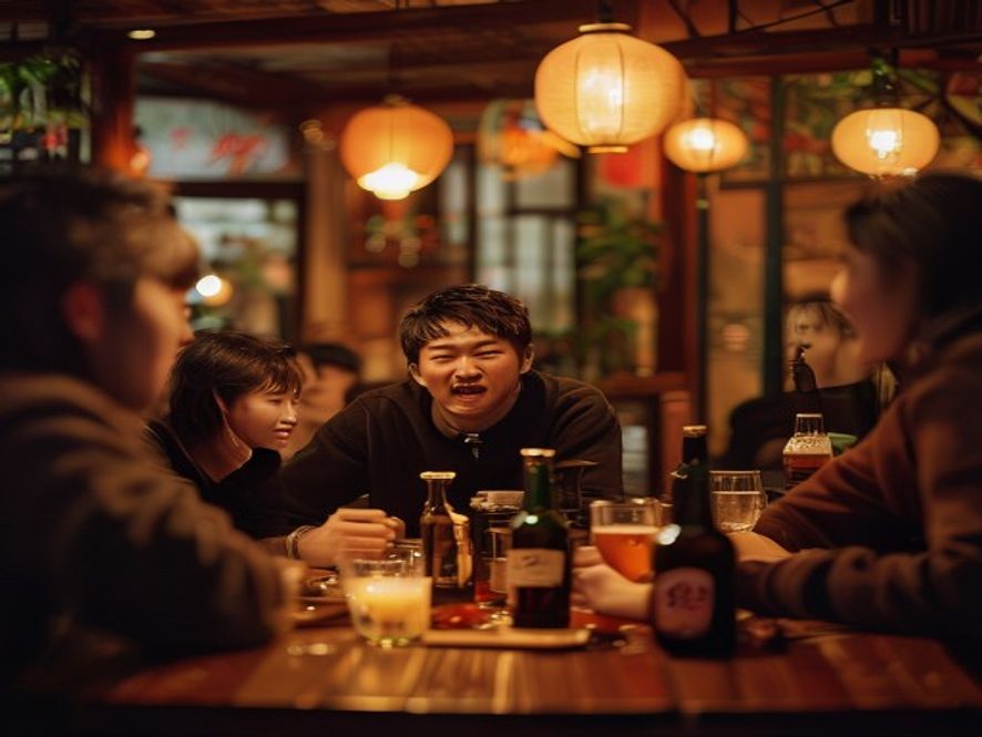 年轻人聚餐时桌上摆满精酿和果酒,白酒无人问津