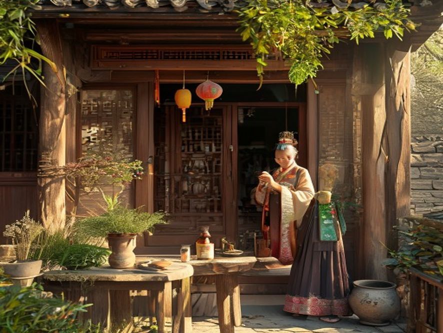 古代家庭在门口挂菖蒲、喝雄黄酒驱邪