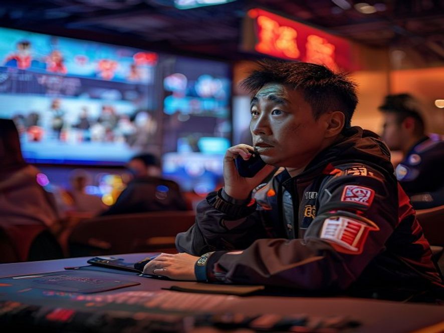 教练假装打电话实际在看数据被镜头抓拍