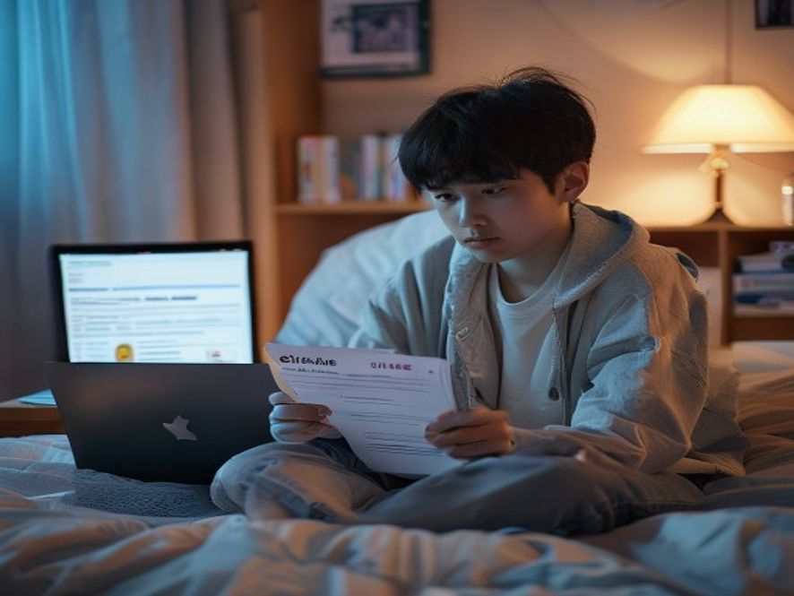 被调剂到冷门专业的学生看着录取通知书感到失望