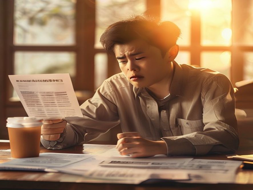 博士文凭与招聘广告对比,男子面露无奈