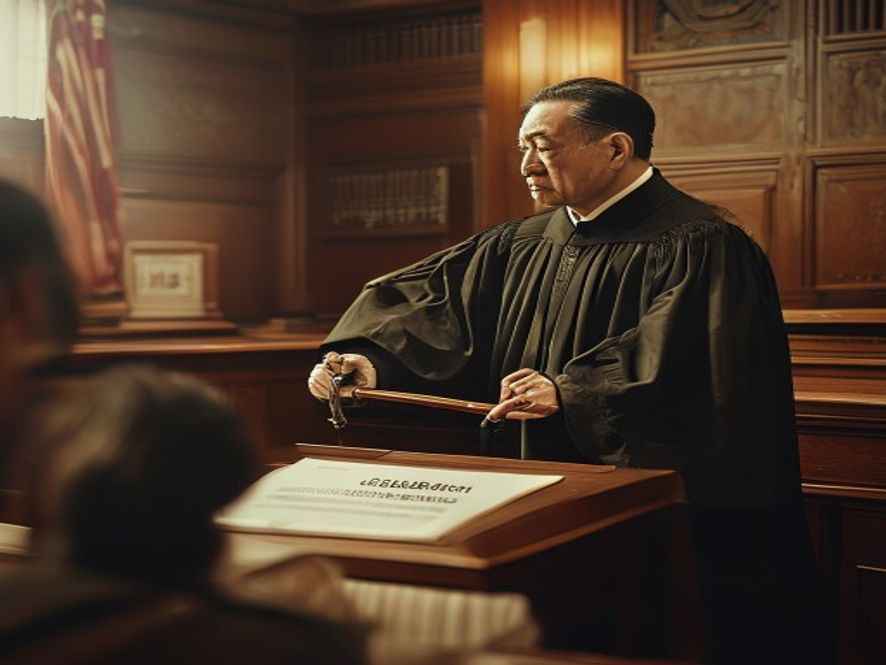 法官宣判恶意抢注商标无效,被告沮丧低头