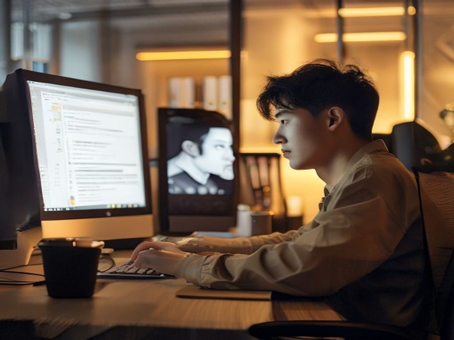 后台审核人员正在查看AI对话记录