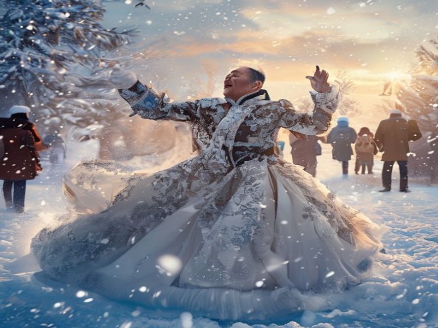 文旅局长在零下几十度的冰天雪地里穿着裙子跳舞