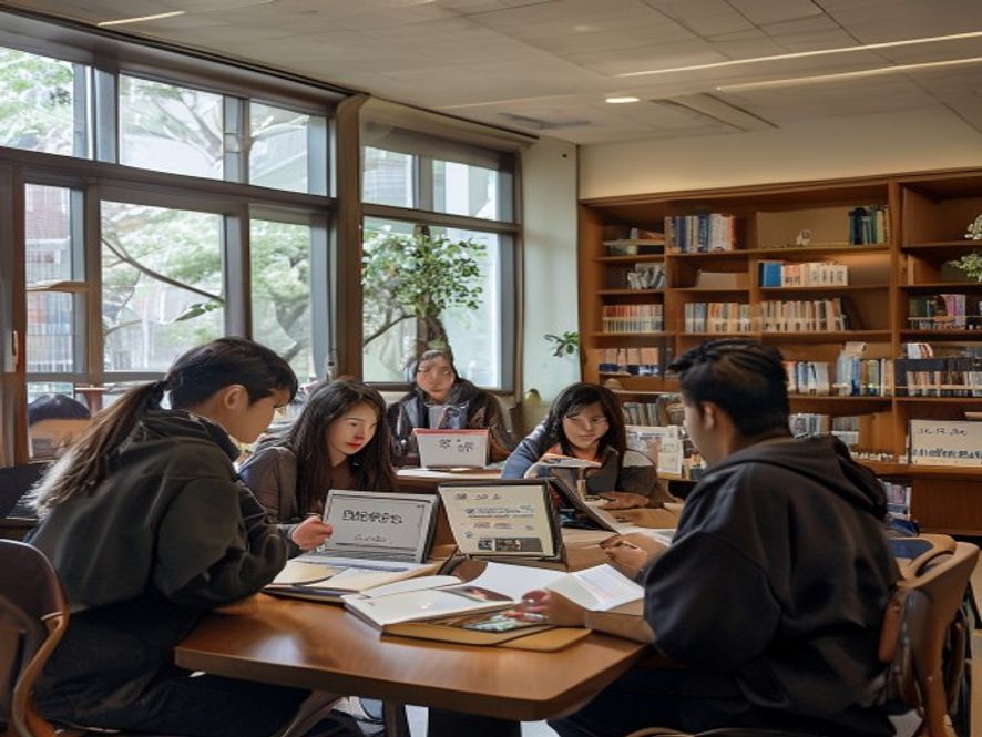 清华校园里的医预科学生