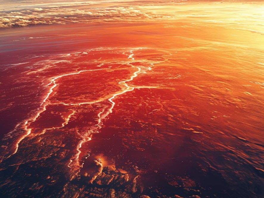 赤道太平洋海域海温异常升高,气象卫星图像