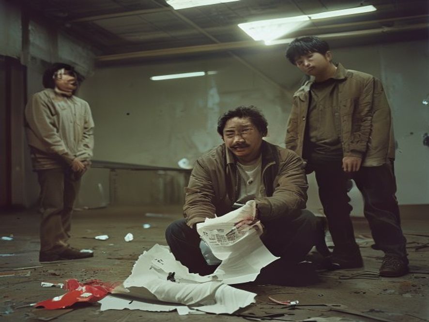 沙溢在《跑男》中被欺负的委屈表情,周围人尴尬