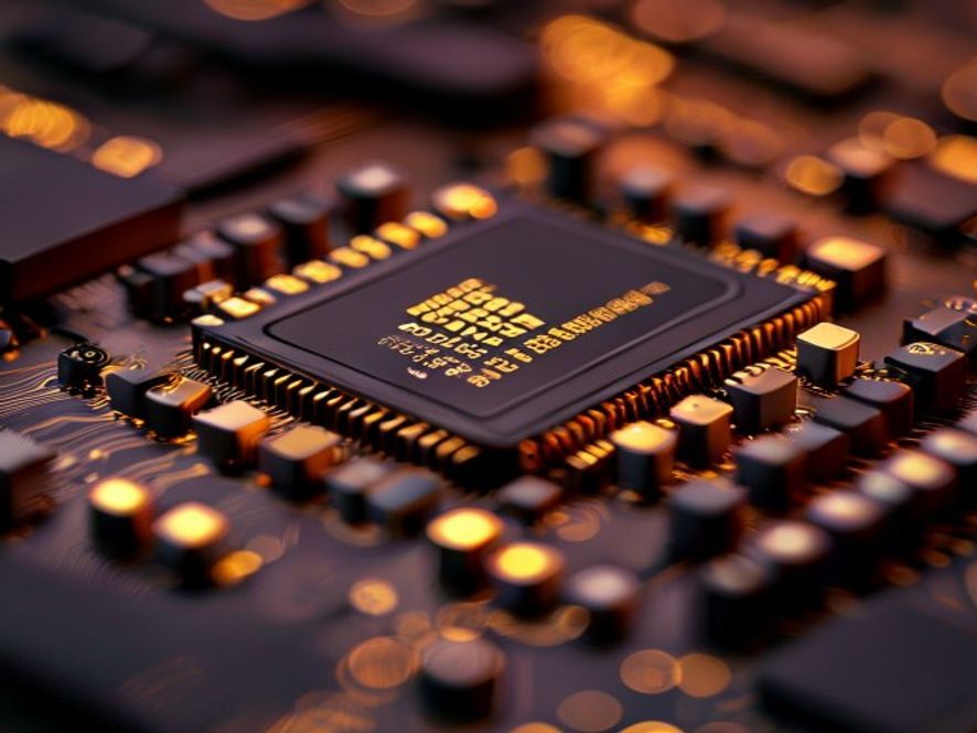 DDR5内存条特写,显示国产芯片颗粒