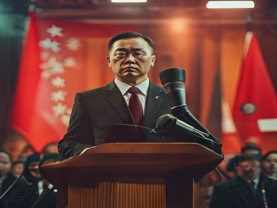 中方外交官在记者会上驳斥日方交涉