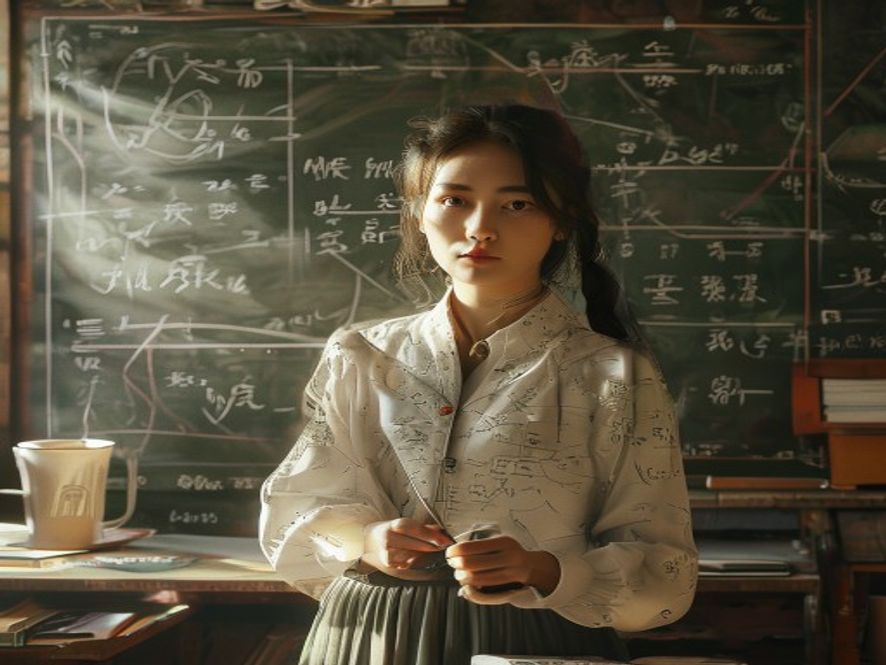 女数学家在黑板前写满方程,经历沉寂期后的突破时刻