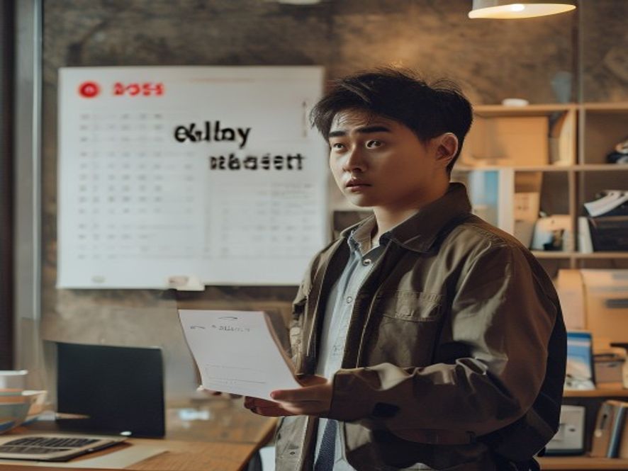 年轻员工拿着解除劳动合同通知,表情困惑,背景是办公室日历突出只剩8天