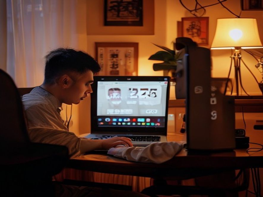 一个人对着电脑或手机进行12315和工信部投诉,界面清晰可见